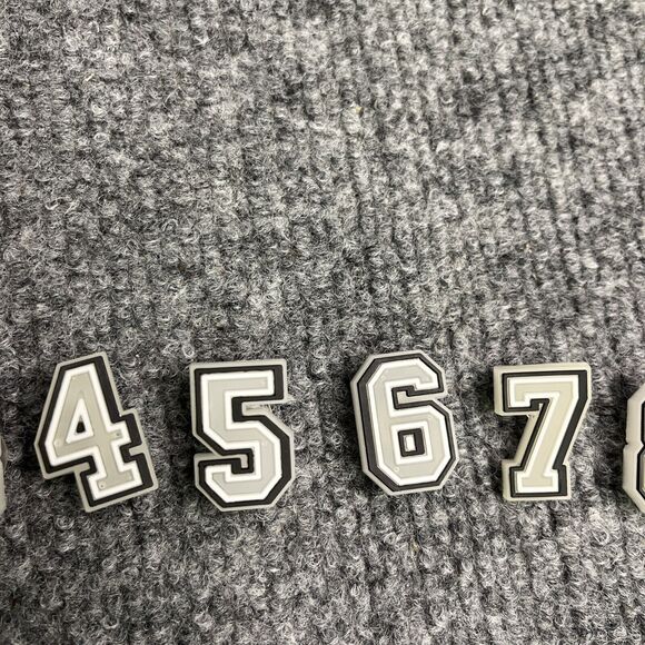 10pc Glow In The Dark NUMBER Shoe Charms for Crocs & Laces - Picture 3 of 4